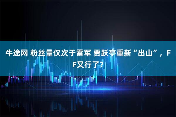 牛途网 粉丝量仅次于雷军 贾跃亭重新“出山”，FF又行了？